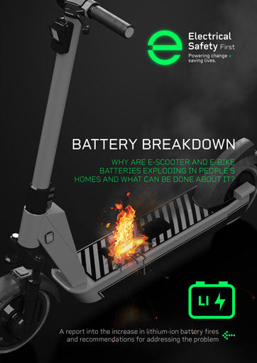 Electrical Safety First Battery Break Down report design